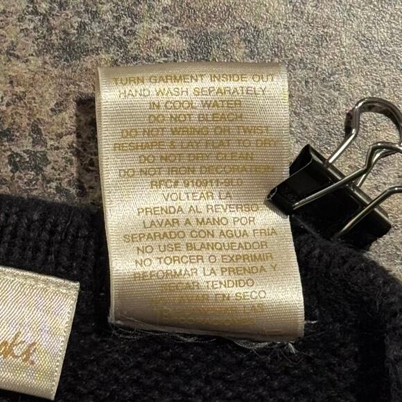 Vintage Sweater Vest Christmas Holiday Festive Cottage Boho Academia Black Large - Picture 3 of 8